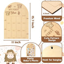 R HORSE Picture Frame - My First Year Photo Display Board, Highland Cow, Wood, 15.7 x 11 inches, Unisex Adult Gift by TinyTreasures Baby Boutique