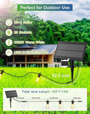 Solar String Lights Outdoor Waterproof 50FT with USB Port and 27 Shatterproof ST38 Bulbs(2 Spare), LED Solar Powered Patio Lights for Outside, Porch, Backyard, Bistro, Garden, Market - 2200K by GreenHaven Gardens