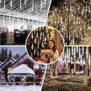 Meteor Shower Lights - 20 Inch 10 Tube 540 LED High Brightness Falling Rain Icicle Cascading Lights for Xmas Tree Roof Eaves Patio Decor by GreenHaven Gardens