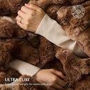 EVERGRACE Ultra Soft Luxury Fluffy Ridgeline Faux Rabbit Fur Throw Blanket, Thick Warm Bubble Throw for Bed, Cozy Plush Reversible Blankets for Couch, Chair, Sofa, Lion Caramel, 50x60 Inches, 870 GSM by CozyNest Decor