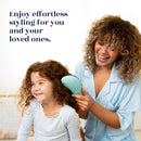 Crave Naturals Biggie Glide Thru Hair Brush - Detangler Brush for Curly, Straight, Wet or Dry Hair - Gentle Detangling Brushes for Adults, Kids, Toddlers - Hair Accessories for Women, 8.4"x3.4" - Mint by TinyTreasures Baby Boutique