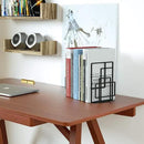 SRIWATANA Book Ends Heavy Duty, Decorative Black Bookends for Shelves, Window Lattice Design by CozyNest Decor