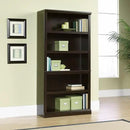 Sauder Miscellaneous Storage 5 Bookcase/Book Shelf, L: 35.28" x W: 13.23" x H: 69.76", Jamocha Wood by CozyNest Decor