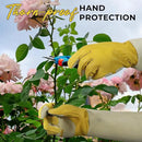 HANDLANDY Rose Pruning Gardening Gloves for Men Women, Thorn Proof Forearm Protection Leather Garden Gloves, Gardening Gifts for Gardeners (Yellow- goatskin, Large (Pack of 1)) by GreenHaven Gardens