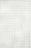 nuLOOM Jeni Solid Faux Rabbit Machine Washable Area Rug, 6x9, Off-White by CozyNest Decor