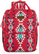 Wrangler Diaper Bag Backpack Aztec Travel Backpack Purses Western Multi-Function Baby Bags for Mom with Waterproof Insulated Pockets by TinyTreasures Baby Boutique