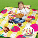 Extra Large Picnic Blanket Waterproof,80"x 80"Foldable Machine Washable Beach Blanket,Outdoor Blanket for 6-8 Adults,Picnic Mat Suitable for Indoor Crawling,Park Beach,Camping,Hiking,Travel（Yellow） by TinyTreasures Baby Boutique