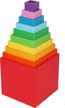 TOWO Wooden Stacking Boxes Rainbow Colours-Nesting and Sorting Cups Blocks for Toddlers-Stacking Cubes Educational Learning Toys for 2 Years Old Montessori Materials by TinyTreasures Baby Boutique