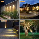 APONUO Metal Solar Spot Lights Outdoor with 9.8ft Cable Solar Powered Landscape Lighting Low Voltage IP65 Waterproof Auto On/Off for Outside Garden Yard Landscape Pathway Garage-Cool White(1-in-1) by GreenHaven Gardens