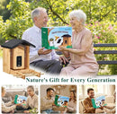 Smart Bird Feeder with Camera for Wild Birds - Identifies 11,000+ Species, Solar Panel Wireless Outdoors Bamboo Birdhouse with Cam, 2K HD Live Video & Instant Alerts - Bird Lover Gifts by GreenHaven Gardens