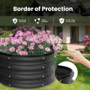 ZXZYHFTY Round Galvanized Raised Garden Bed kit,Black Outdoor Garden Raised Planter Box, Round Large Metal Raised Garden Beds for Vegetable 2 * 2 * 1ft 1 Pack by GreenHaven Gardens