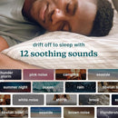 Homedics Sleep Better Portable Sound Machine, Night Light,12 Soothing Sounds Including White Noise, Rain, and Thunderstorm, Ultra-Portable Design, Auto-Off Timer, Ideal for Travel & Baby Sleep, Black by TinyTreasures Baby Boutique