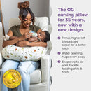 Boppy Nursing Pillow - Ergonomic Bottle & Breastfeeding Pillow with High, Firm, Large Area, Water-Repellent Cushion with Washable Cover; Baby Safety Alliance Verified - Neutral Plants and Animals by TinyTreasures Baby Boutique