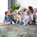 6x9 Area Rugs for Living Room Rug Washable: Modern Rug for Dining Room Bedroom Carpet Non Slip Low Pile 6 by 9 Indoor Abstract Nursery Home Office Red Brown by TinyTreasures Baby Boutique