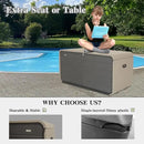 Domi 160 Gallon Resin Deck Box, Waterproof & UV-Resistant Outdoor Large Storage Box Lockable Storage Bin for Patio Cushions Pool Supplies Garden Tools and Delivery Storage by GreenHaven Gardens