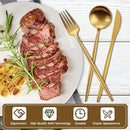 Matte Gold Silverware Set, 40-Piece Stainless Steel Flatware Set, Tableware Cutlery Set Service for 8, Satin Finish Utensils Set, Knife Fork Spoon Set for Home and Restaurant, Dishwasher Safe by CozyNest Decor