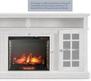 BELLEZE 28" Electric Fireplace, 1500 W 5000 BTU Space Heater with Adjustable Timer, Realistic Wood Log & Crackling Sound, Indoor Fireplace for TV Stand Mantel, Bedroom, Living Room by CozyNest Decor