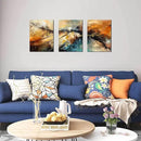 HUBOSKN Abstract Canvas Wall Art for Living Room - Modern Pictures for Office Wall Decor - 3 Piece Wall Art for Bedroom Size 12" x 16" by CozyNest Decor
