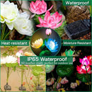 TONULAX Solar Garden Lights, Upgraded 2-Pack, Solar Lotus Flower Lights, Plastic Silk, Multi-Color, LED, Waterproof, Touch Control, 18-Hour Runtime by GreenHaven Gardens