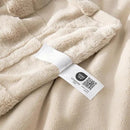 Cozy Bliss Checkered White Faux Rabbit Fur Throw Blanket, Soft Fuzzy Fluffy Minky Cream Furry Blankets for Couch, Bed (Tan, King(108" x 90") by CozyNest Decor