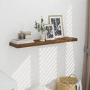 48 Inch Floating Shelves for Wall - 10 Inch Deep Fireplace Mantel Shelf - Wood Floating Shelves for Wall - Large Storage Shelves Wall Mount for Living Room & Bedroom - Rustic Brown - Set of 1 by CozyNest Decor