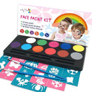 Maydear Face Painting Kit for Kids with 12 Colors Safe and Non-Toxic Large Water Based Face Paint (Matte) by TinyTreasures Baby Boutique