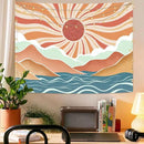 Lunerfex Boho Sun Tapestry Sunset Wall Tapestry, Mountain Tapestries for Bedroom 80s Tapestries Wall Hanging for Bedroom Living Room Decor Boho-2 44"x60" by CozyNest Decor