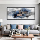 Mofutinpo Black and Blue Wall Art - Abstract Canvas Wall Art for Living Room, Bedroom, Office - Modern Black and White Paintings,Blue and Grey Wall Decor, Large Artwork and Pictures for Wall 31×70IN by CozyNest Decor