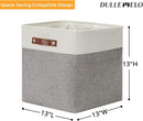 DULLEMELO 13 inch Fabric Storage Cubes 4 Pack Foldable Baskets/Bins for Home Office Organizer Closet, Shelves, Toy, Nursery by TinyTreasures Baby Boutique