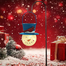 TERESA'S COLLECTIONS Outdoor Christmas Decorations for House, 36'' Snowman Glass Solar Lantern Stake with Blue Cardinal Hat, Xmas Grinch Solar Christmas Lights for Garden Party Decor by GreenHaven Gardens