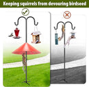 Squirrel Baffle for Bird Feeder Pole, 19-Inch Outdoor Bird Feeder Guard, Squirrel-Proof Birdhouse Baffles, Shepherd's Hook for Outside(Red) by GreenHaven Gardens