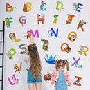 ABC Educational Wall Stickers for Kids - Animal Alphabet Wall Decals by Lipastick - Peel and Stick Letters for Boys and Girls Bedroom, Baby Room, Nursery Decor - Removable Wall Art by TinyTreasures Baby Boutique