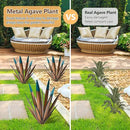 Tequila Rustic Sculpture, 2Pack DIY Rustic Hand Painted Metal Agave, Metal Agave Plant Home Decor, Garden Yard Sculpture Lawn Home Art Decoration Statue, Garden Ornaments Outdoor Decor (Small) by GreenHaven Gardens