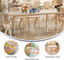 Flash Furniture Wren Adjustable Classroom Activity Table for School and Home, Plastic Activity Table for Kids, 23.625" W x 47.25" L, Natural by CozyNest Decor