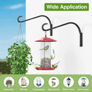 12 Inch 2 Pack Plant Hangers for Indoor/Outdoor Wall Mount - Heavy Duty Hanging Plant Holder & Bird Feeder Hooks, Decorative Black Metal Wall Hangers for Plants, Flower Baskets by GreenHaven Gardens
