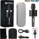 BONAOK Karaoke Microphone, Portable Wireless Bluetooth Karaoke Mic for Adults&Kids Car Home Outdoor Party, Karaoke Machine for PC/All Smartphone G50 Black 2025 by TinyTreasures Baby Boutique