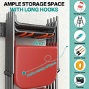 EVERHANGER Garage Tool Storage Organizer Wall Mount, Versatile Garden Tool Rack Organization, Folding Chair Hangers with 8 Multifunctional Hooks, Max Load 330lb, 48inch by GreenHaven Gardens