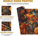 Pumpkin Maple Leaf Bird Fall Placemats Set of 4 Autumn Thanksgiving Seasonal Holiday Harvest Linen Table Mats Orange Brown Washable Place Mats for Party Kitchen Dining Outdoor Indoor Decor by CozyNest Decor