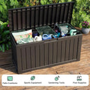Vixzen 75 Gallon Resin Deck Box, Lockable Outdoor Storage Box for Patio Cushions Storage Furniture,Garden Tools, Pool Supplies, Weatherproof and UV Resistant- Black by CozyNest Decor