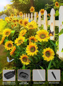 Brightown Outdoor Solar Garden Lights - 4 Pack LED Solar Flower Lights with Larger & More Realistic Sunflowers, Bigger Solar Panel, Waterproof Solar Lights for Outside Yard Patio Garden Decorations by GreenHaven Gardens