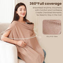 Konssy Nursing Cover for Breastfeeding, Soft & Breathable Privacy Poncho, Multi-Use Feeding Shawl, Comfortable & Portable Breastfeeding Cover for Women (Camel) by TinyTreasures Baby Boutique