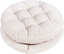 Tiita Striped Seat Cushion 2 Pack Beige Round Floor Pillows 22"x22" Chair Pad Cushions for Indoor/Outdoor Hanging Swing Chair Window Pads, Beige by CozyNest Decor