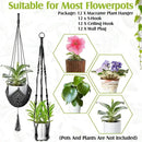 Hoteam 12 Pcs Macrame Plant Hangers Macrame Hanging Planters for Indoor Plants Handmade Boho Hanging Baskets Flower Pots Holder for Outdoor Home Wall Decor by GreenHaven Gardens