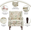 Lumibee Wingback Accent Chair, 2 Set High Back Floral Armchairs in Fabric,Comfy Upholstered Reading Single Sofa Chairs with Solid Wood Legs for Living Room,Bedroom,Office-Bird by CozyNest Decor