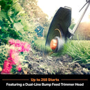 LawnMaster NPTGSP2617A No-Pull Gas Grass Trimmer with Electric Start 26cc 2 Cycle 17-Inch by GreenHaven Gardens