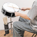 Snare Drum Set, 14" x 5.5" Marching Snare Drum with Stand & Storage Padded Bag + Silent Mute Pad + Drums Sticks + Drumstick Holder + Drums Key + Damper Gels for Adults Kids Beginners (Black) by TinyTreasures Baby Boutique