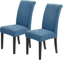 Joccun Chair Covers for Dining Room Set of 2, Chair Slipcovers Stretch Dining Room Chair Covers Seat Protector,Washable Parsons Chair Cover for Home,Hotel,Banquet(Dark Blue,2 Pack) by CozyNest Decor
