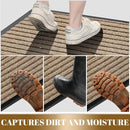 Yimobra Front Door Mat Outdoor Indoor Entrance, 100% Waterproof All-Season All Weather Doormat, Welcome Matt Outside Entry, Non Slip, Low Profile, Heavy Duty Patio Porch Floor Mats,47 x 32,Khaki by CozyNest Decor