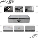2PCS Foldable Under Bed Storage Container with Plastic Support Liner, Handles, Zipper lid, Sweater Pillow Blankets ClothesStorage Organizer for Bedroom and Closet, 29×15×7inch, Dark Grey by CozyNest Decor