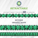 J&B XpandaHose 50ft Expandable Garden Hose with Holder - Heavy Duty Superior Strength 3750D - 4 -Layer Latex Core - Extra Strong Brass Connectors and 10 Spray Nozzle w/Storage Bag (Green 50) by GreenHaven Gardens